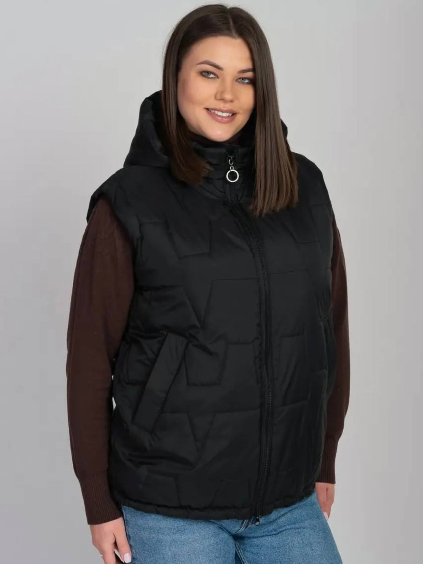 Женский демисезонный жилет модель LR-11-BLCK Фото