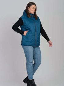 Жіночий демісезонний жилет модель LR-11-BLUE Фото