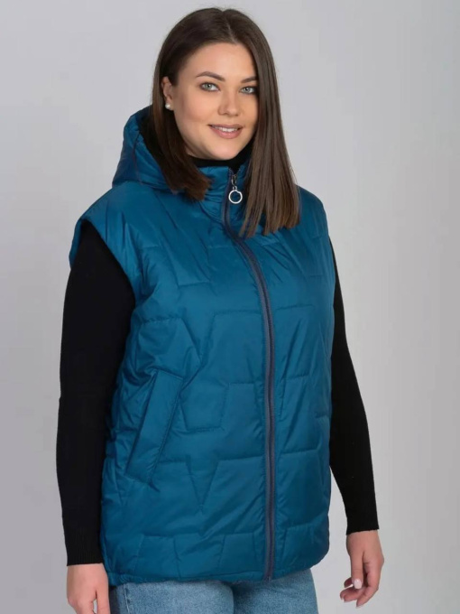 Жіночий демісезонний жилет модель LR-11-BLUE Фото