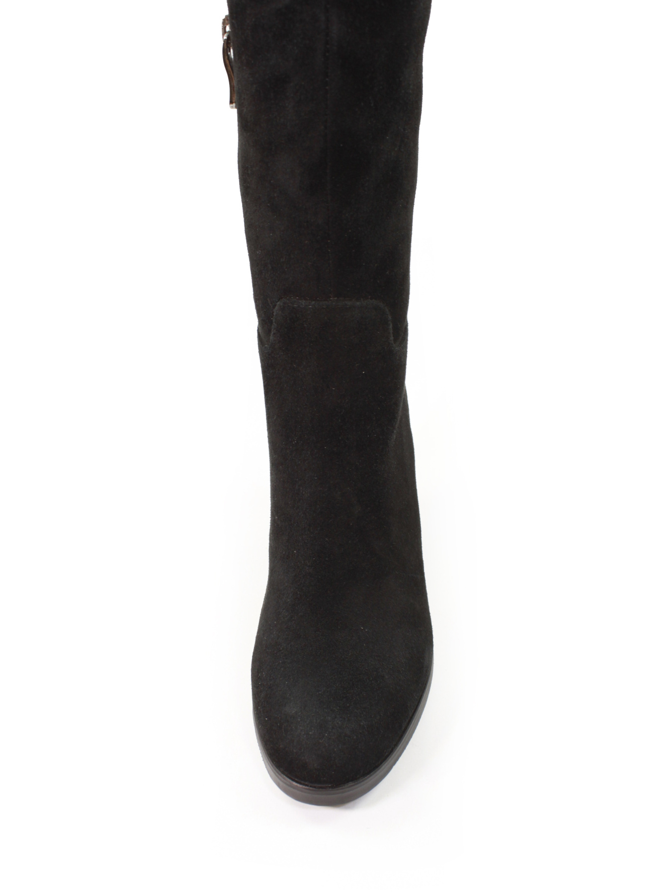 Жіночі замшеві чоботи з високою прямою халявою модель F359R-915A-Y13 Фото