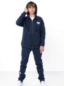 Теплий костюм для хлопчика з написом на zip-худі з капюшоном та штани, Темно-синій Носи Своє (6421-025-33) модель 6421-025-33-sinxo-chornij Фото