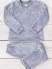Махрова піжама для дівчинки однотонна, Світло-сірий​ Носи Своє (6079-034-5) модель 6079-034-5-svtlo-srij Фото