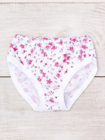 Класичні труси для дівчинки з принтом, Молочний Носи Своє (272-002V) модель 272-002v-vishnev-kvti-na-blomu Фото