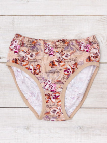 Труси жіночі з принтом великих розмірів, Моко Носи Своє (8317-002) модель 8317-002-orhdeq-temnij-bezh Фото