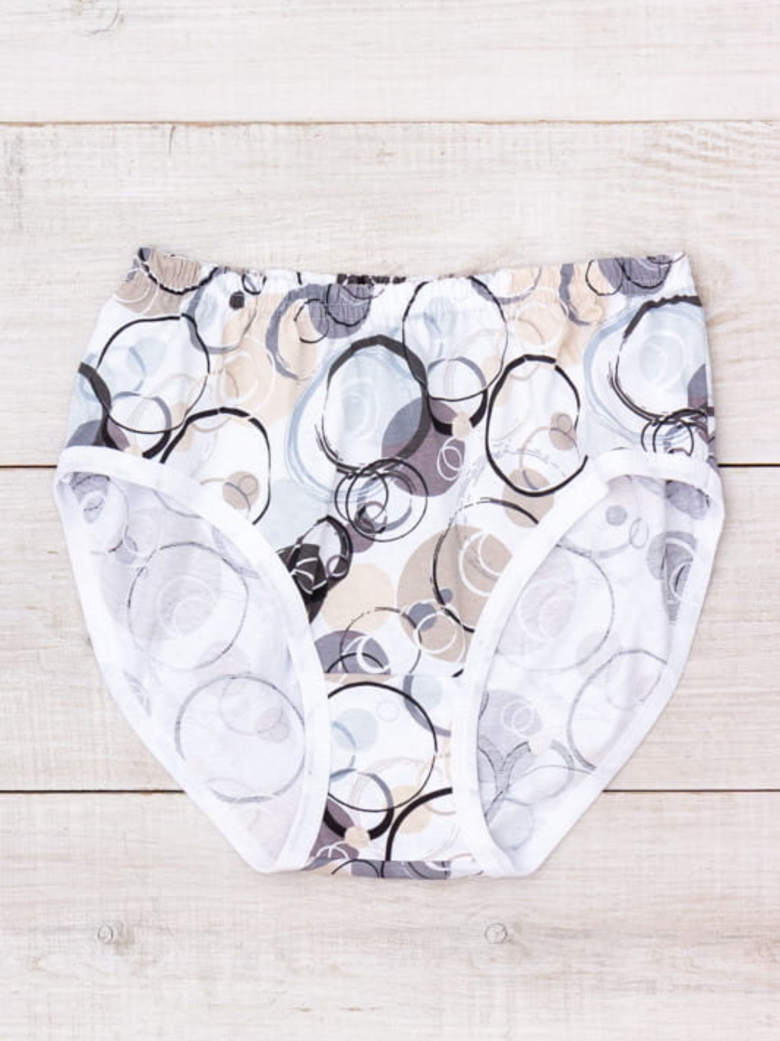 Бавовняні Жіночі Труси Носи своє  (8317-002-kola-na-blomu) колір білий