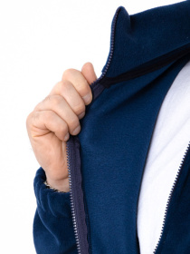 Флісова кофта для чоловіків на блискавці з коміром-стійкою та кишенями, Синій Носи Своє (8310-027) модель 8310-027-sinj Фото