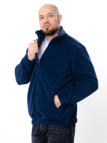 Флісова кофта для чоловіків на блискавці з коміром-стійкою та кишенями, Синій Носи Своє (8310-027) модель 8310-027-sinj Фото