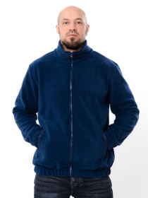 Флісова кофта для чоловіків на блискавці з коміром-стійкою та кишенями, Синій Носи Своє (8310-027) модель 8310-027-sinj Фото