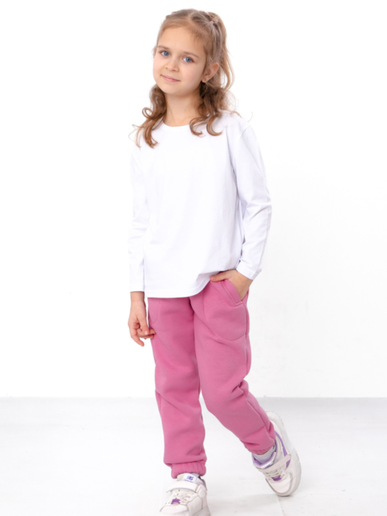 Теплі дитячі штани джогери однотонні (унісекс), Пильний рожевий Носи Своє (6060-025) модель 6060-025-chajna-troqnda Фото