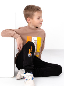 Утеплений костюм для хлопчика Street Style світшот з принтом та штани, Капучино Носи Своє (6063-023-33-4) модель 6063-023-33-4-kava-street-style Утеплений костюм для хлопчика Street Style світшот з принтом та штани, Капучино Носи Своє (6063-023-33-4) модель 6063-023-33-4-kava-street-style Фото