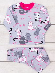 Піжама для дівчинки (тепла), Сірий Носи Своє (6076-024-5) модель 6076-024-5-koti-srij-melanzh Фото