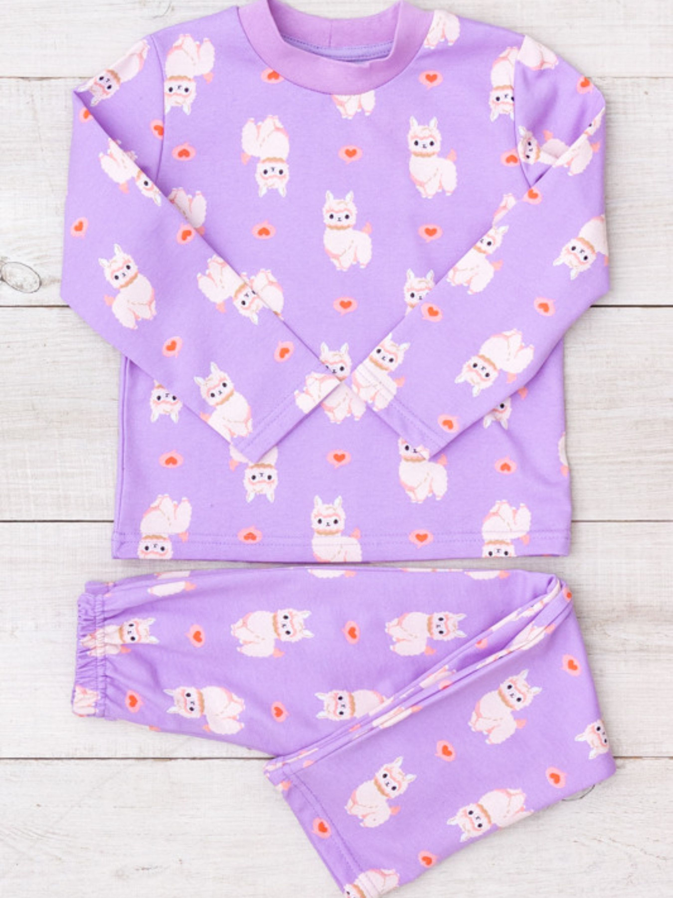 Піжама для дівчинки (тепла), Бузковий Носи Своє (6076-024-5) модель 6076-024-5-lama-svtlo-buzkovij Фото