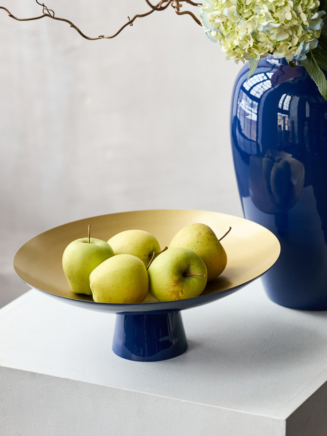 Фруктівниця "Елізіум" залізна MBM HOME модель BD-01 DEEP BLUE/GOLD Фото