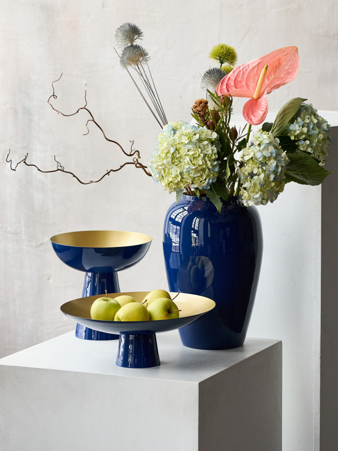 Фруктовница "Элизиум" железная MBM HOME модель BD-02 DEEP BLUE/BRONZE Фото