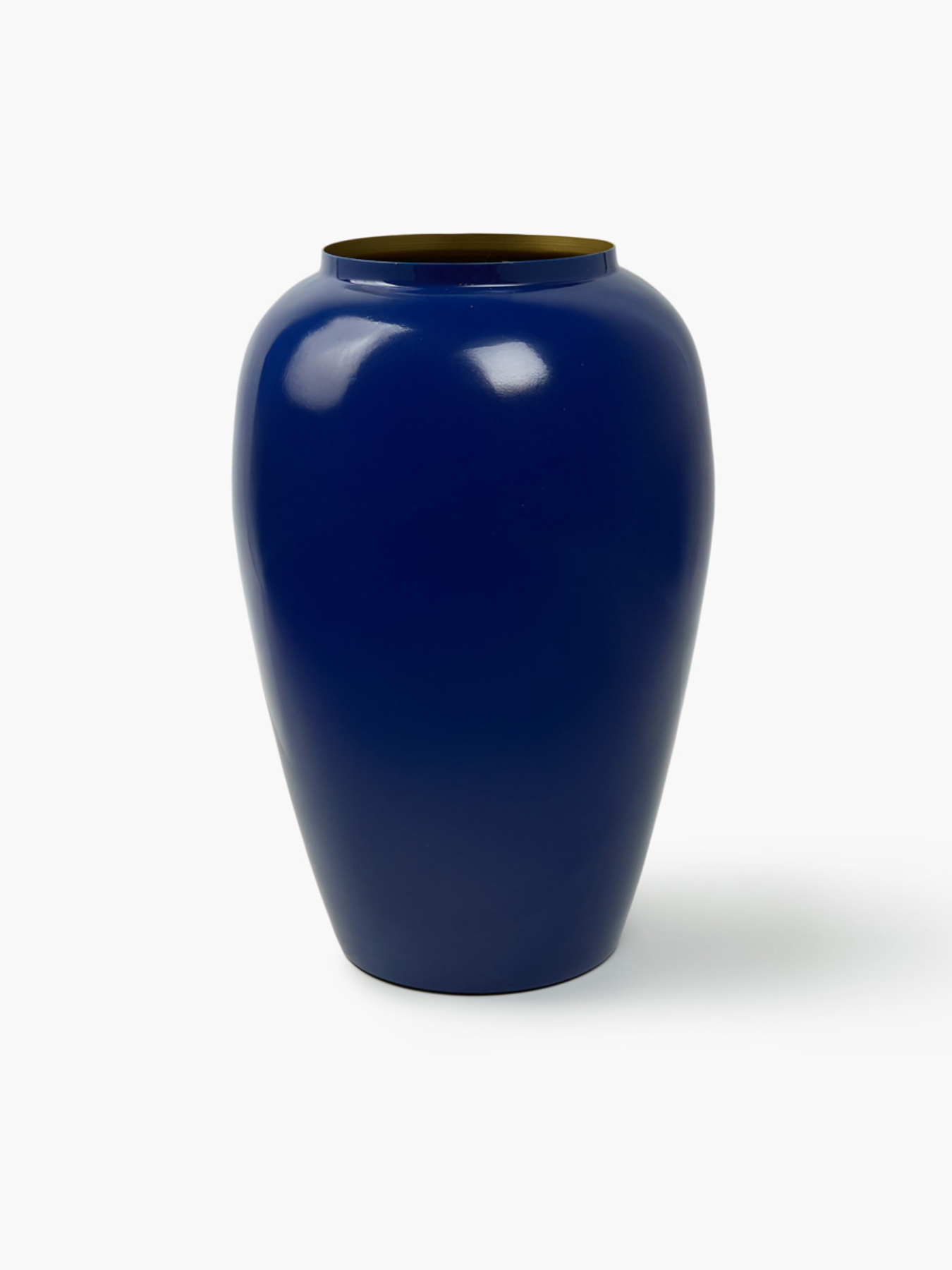 Ваза "Елізіум" залізна синя з золотистим MBM HOME модель VB-04 DEEP BLUE/GOLD Фото