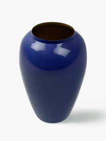 Ваза "Елізіум" залізна синя з золотистим MBM HOME модель VB-04 DEEP BLUE/GOLD Фото