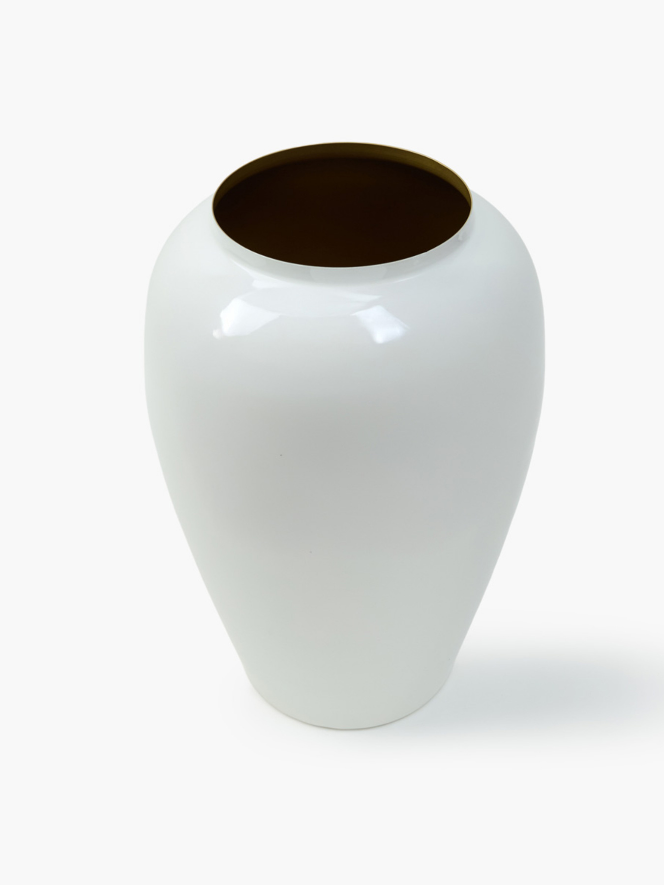 Ваза "Элизиум" железная белая с золотистым модель VB-04 WHITE/GOLD Фото