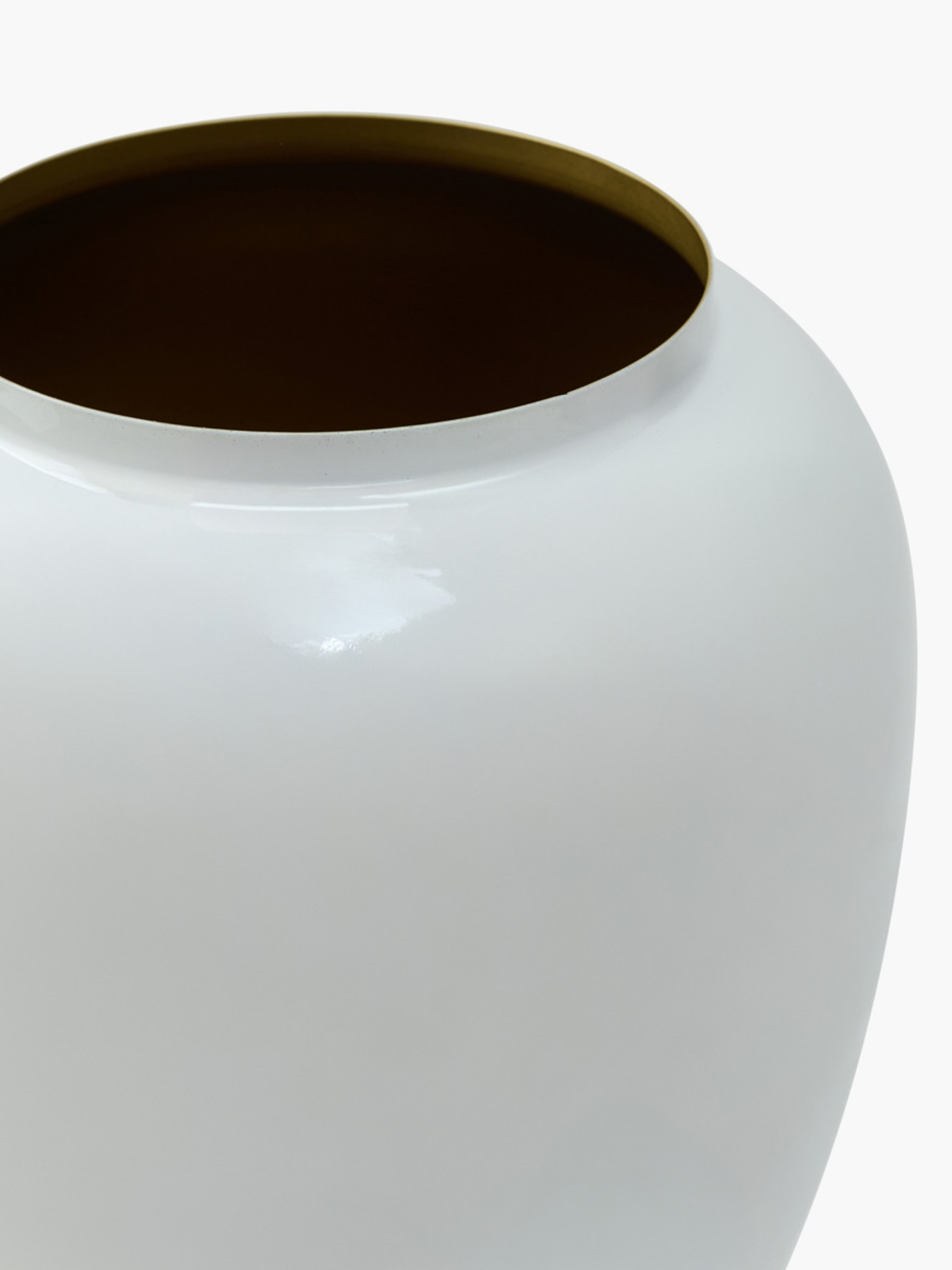 Ваза "Елізіум" залізна біла з золотистим MBM HOME модель VB-04 WHITE/GOLD Фото