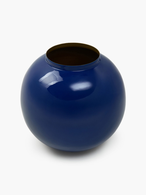 Ваза "Элизиум" железная синяя с золотистым MBM HOME модель VB-05 DEEP BLUE/GOLD Фото