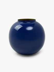 Ваза "Елізіум" залізна синя з золотистим MBM HOME модель VB-05 DEEP BLUE/GOLD Фото