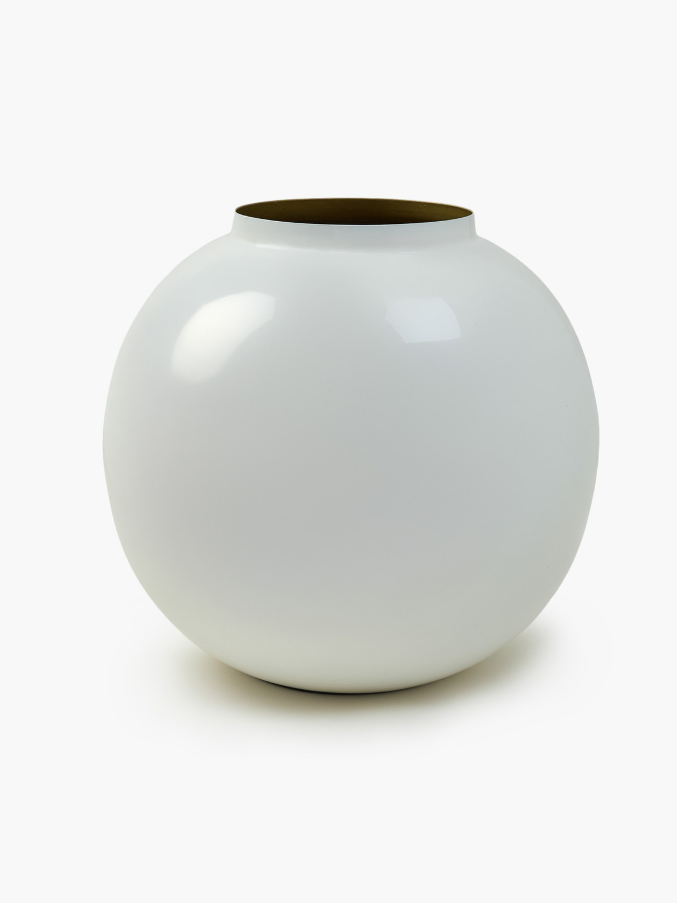 Ваза "Элизиум" железная белая с золотистым модель VB-05 WHITE/GOLD Фото