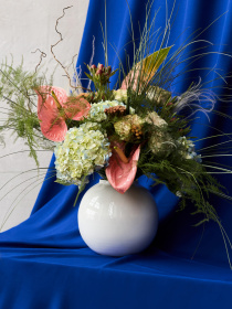 Ваза "Элизиум" железная белая с золотистым MBM HOME модель VB-05 WHITE/GOLD Фото