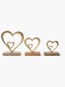 Декор алюминиевый "Сердце" золотистый модель DH-ST-38 GOLD Фото