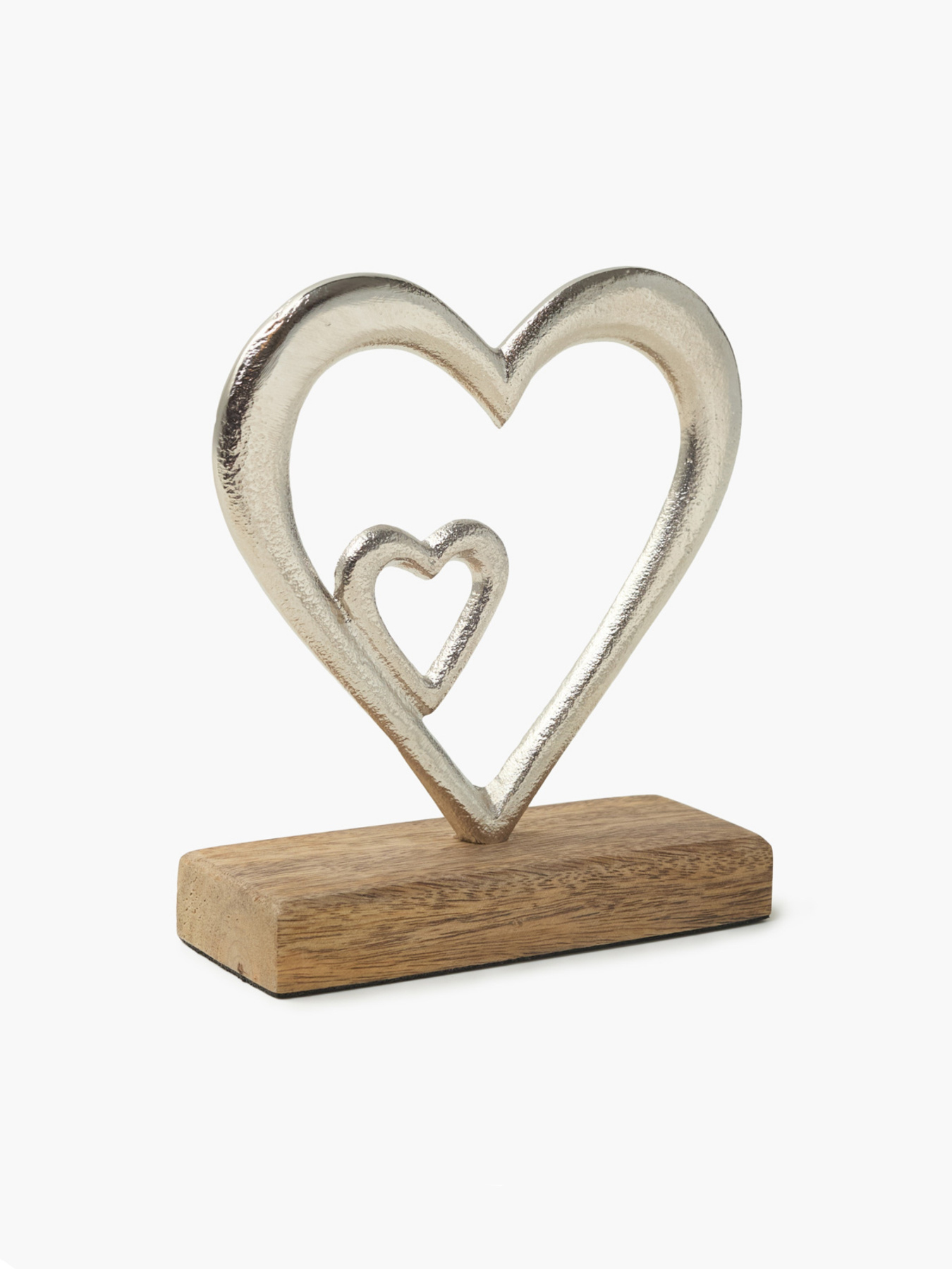 Декор алюминиевый "Сердце" серебристый модель DH-ST-38 SILVER Фото