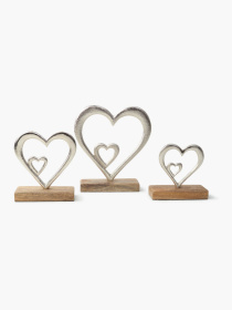 Декор алюминиевый "Сердце" серебристый модель DH-ST-38 SILVER Фото