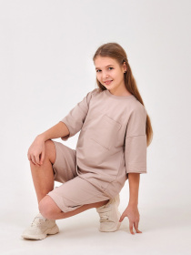 Костюм (футболка+шорти) SMIL Капучино модель smil_117514-1-kapucino Костюм (футболка+шорти) SMIL Капучино модель smil_117514-1-kapucino Фото