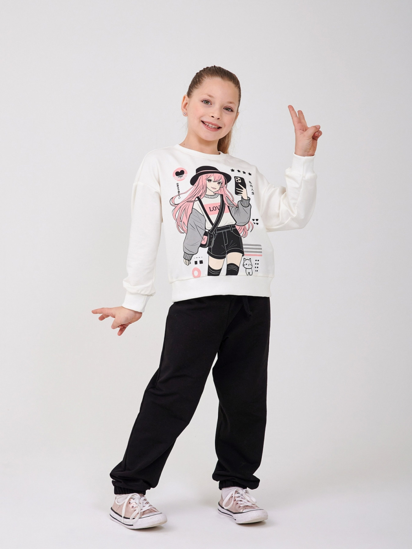 Свитшот SMIL модель smil_116712-1-molocnyj Фото