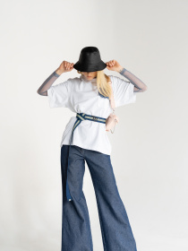 Пасок-тасьма синьо-біло-червоно-сірий 40мм модель SE16Belt40BlWRRflctv Фото