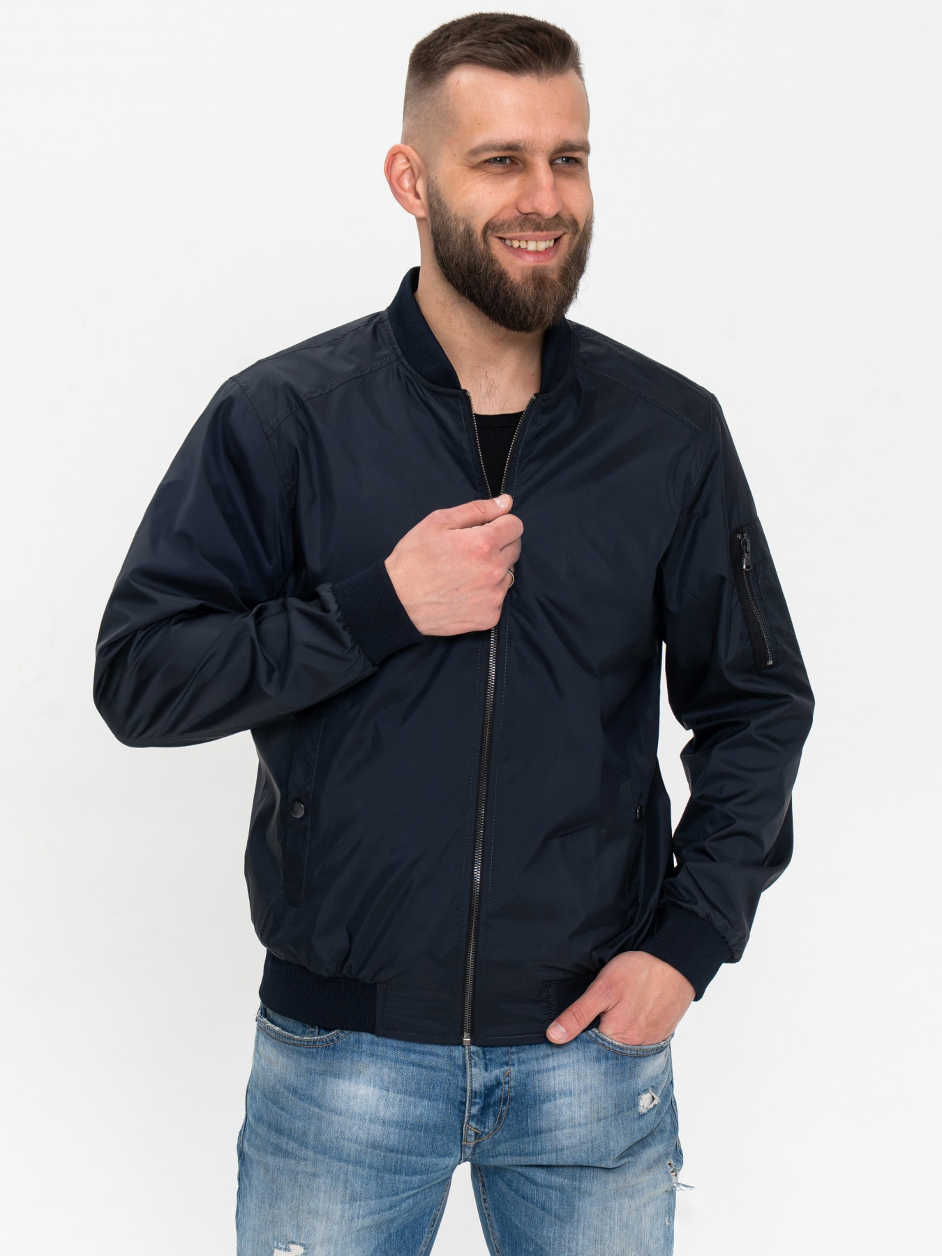 Чоловіча демісезонна вітровка модель 929-V-BLU Фото