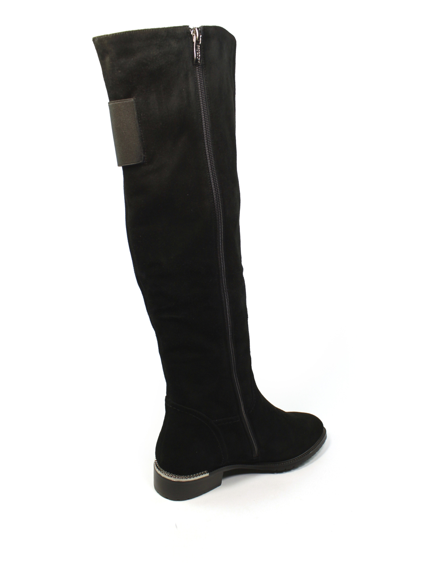 Женские зимние замшевые ботфорты в универсальном чёрном цвете. модель H530BM-L771M-A189 Фото