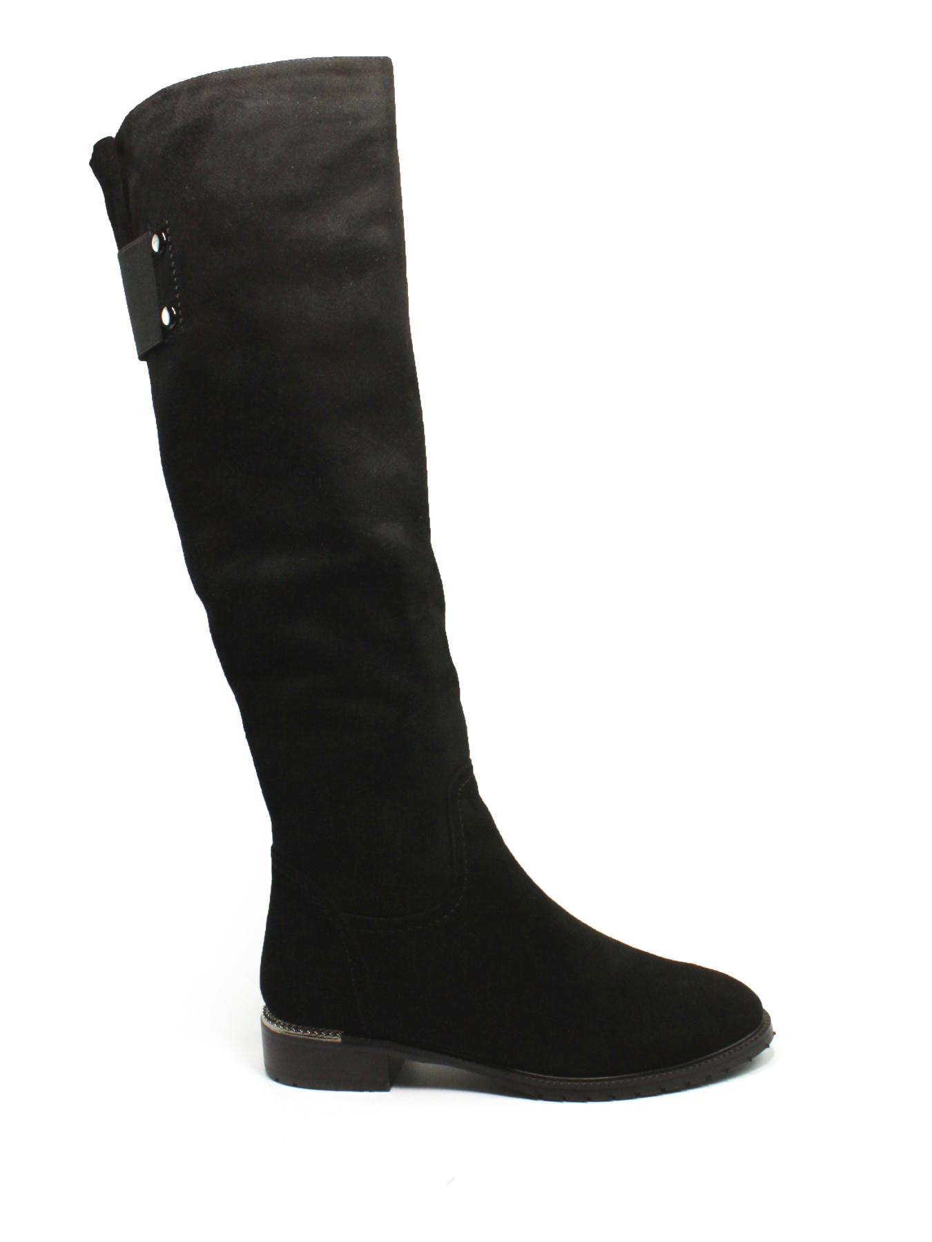 Женские зимние замшевые ботфорты в универсальном чёрном цвете. модель H530BM-L771M-A189 Фото