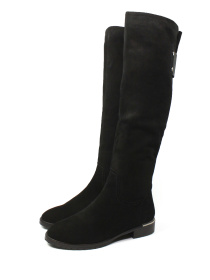 Женские зимние замшевые ботфорты в универсальном чёрном цвете. модель H530BM-L771M-A189 Женские зимние замшевые ботфорты в универсальном чёрном цвете. модель H530BM-L771M-A189 Фото