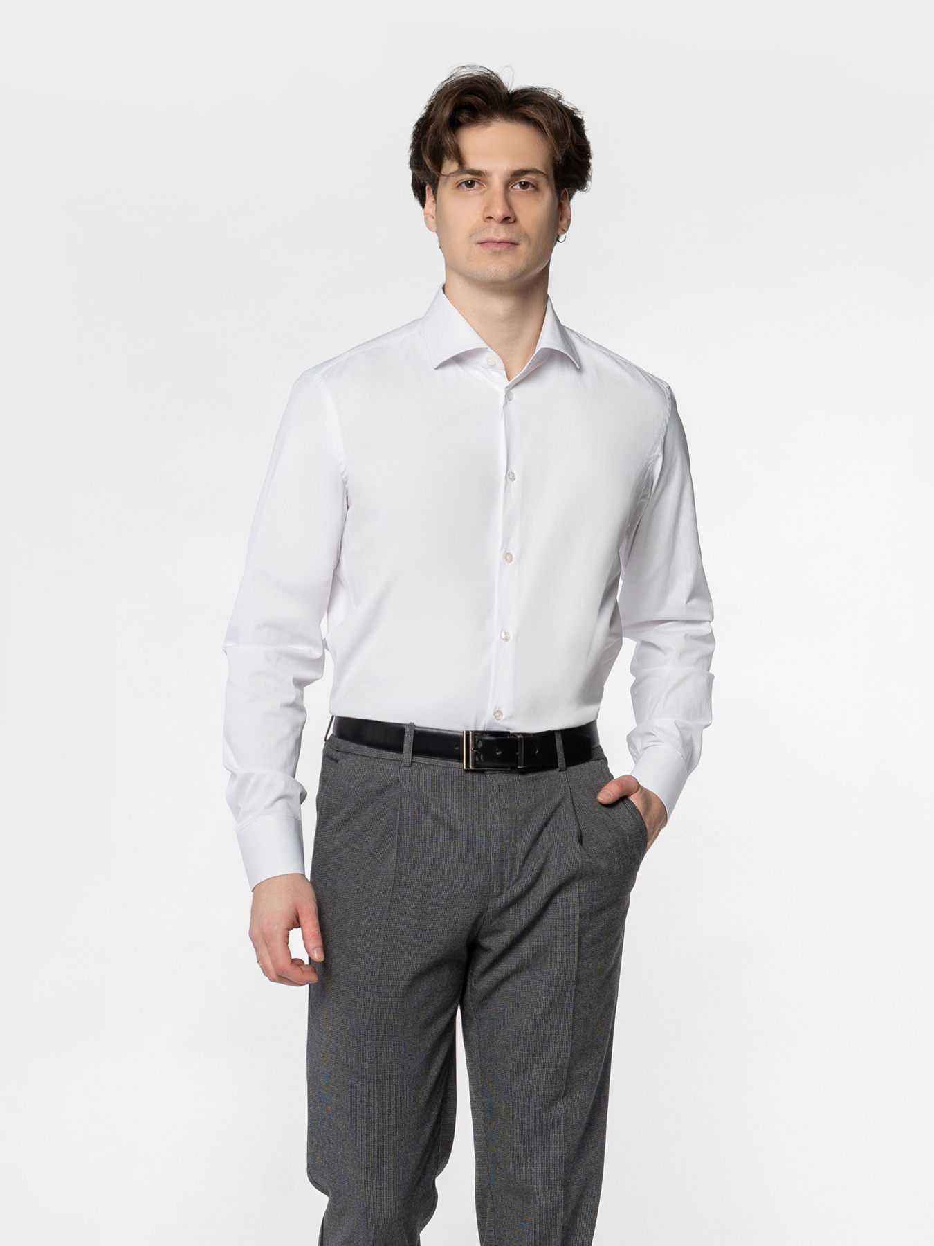 Сорочка чоловіча M05.01.00.611 Arber біла бавовняна модель M05.01.00.611 Фото