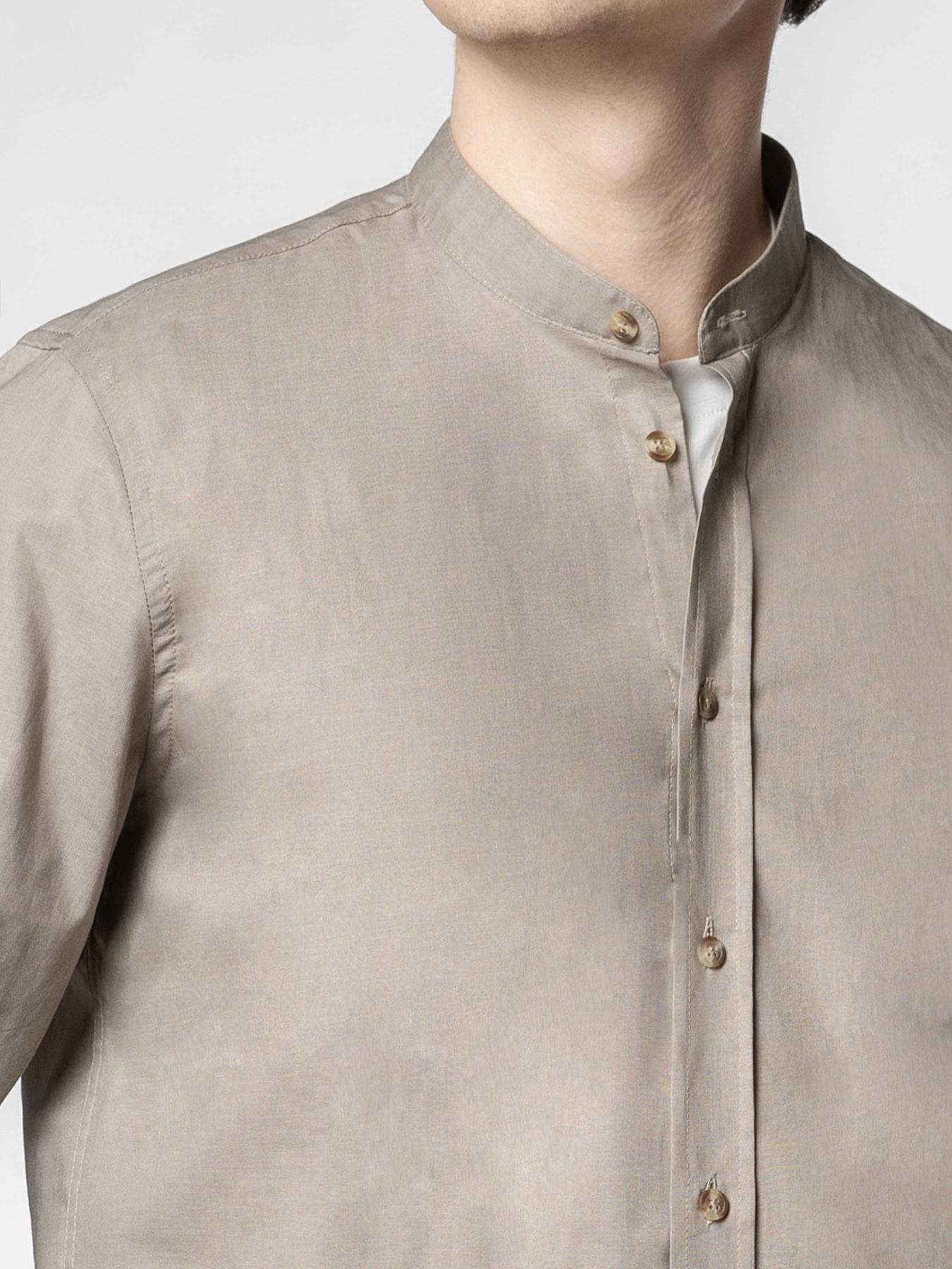 Сорочка чоловіча M05.13.16.621 Arber бежева лляна модель M05.13.16.621 Фото