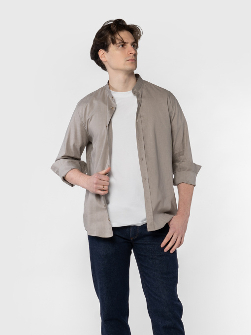 Сорочка чоловіча M05.13.16.621 Arber бежева лляна модель M05.13.16.621 Фото