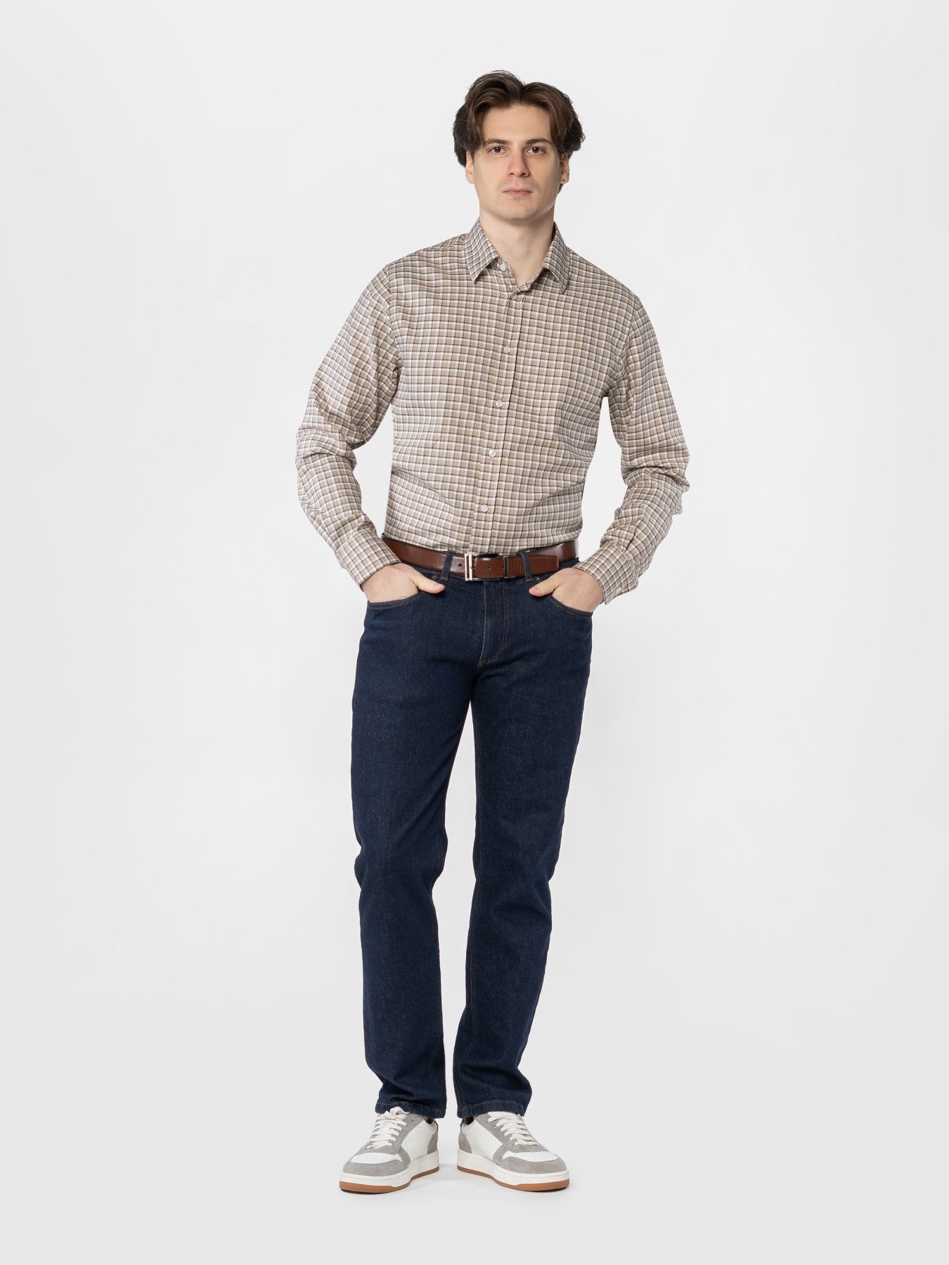 Сорочка фланелева чоловіча M05.25.16.611 Arber бежева модель M05.25.16.611 Фото