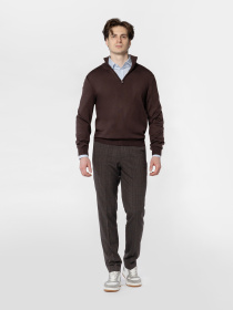 Поло мужское трикотажное M10.51.38.531 Arber коичневе с длинным рукавом модель M10.51.38.531 Фото