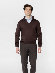 Поло мужское трикотажное M10.51.38.531 Arber коичневе с длинным рукавом модель M10.51.38.531 Фото