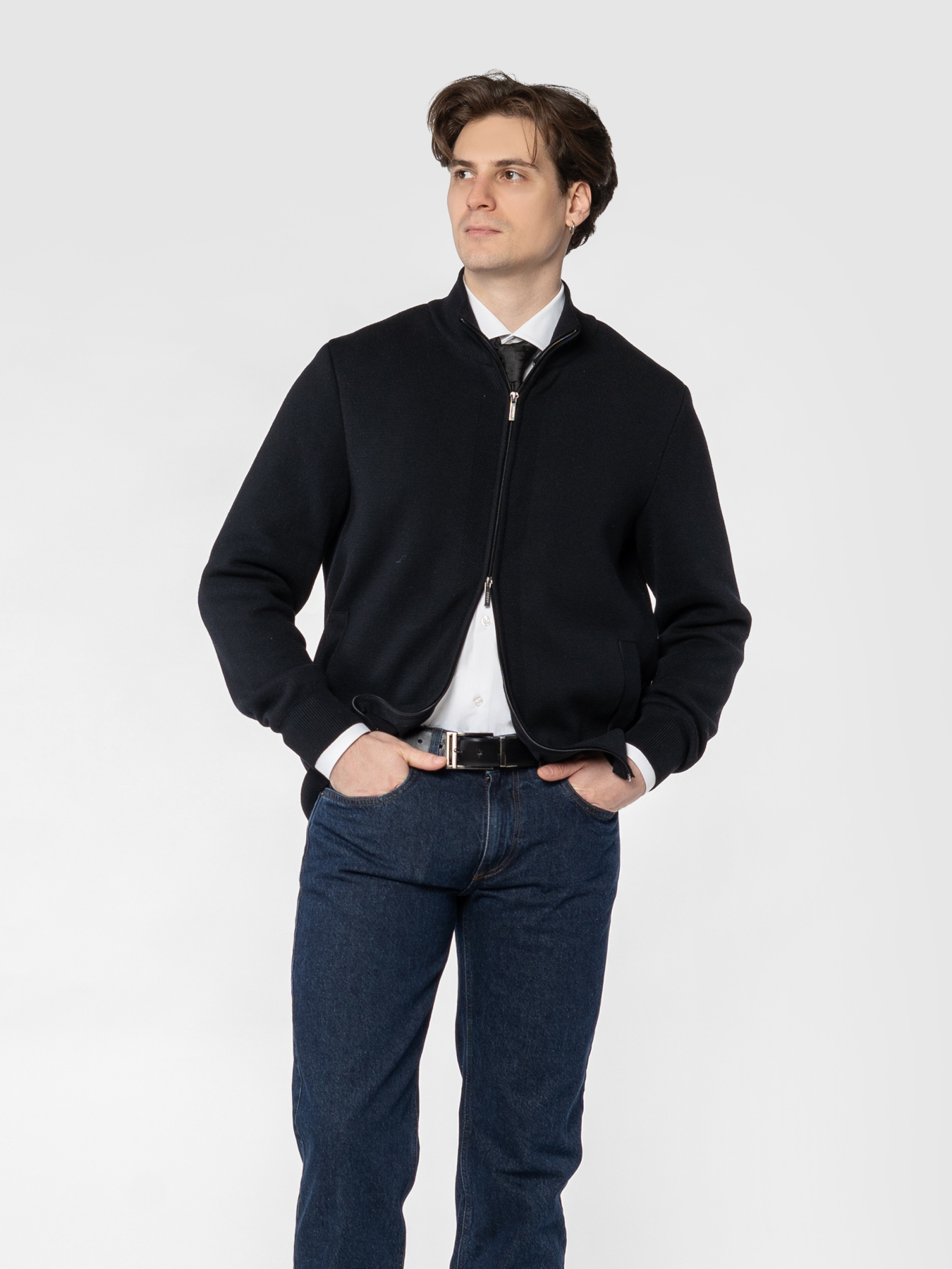 Кофта мужская M10.56.02.531 Arber черная с добавлением шерсти модель M10.56.02.531 Фото