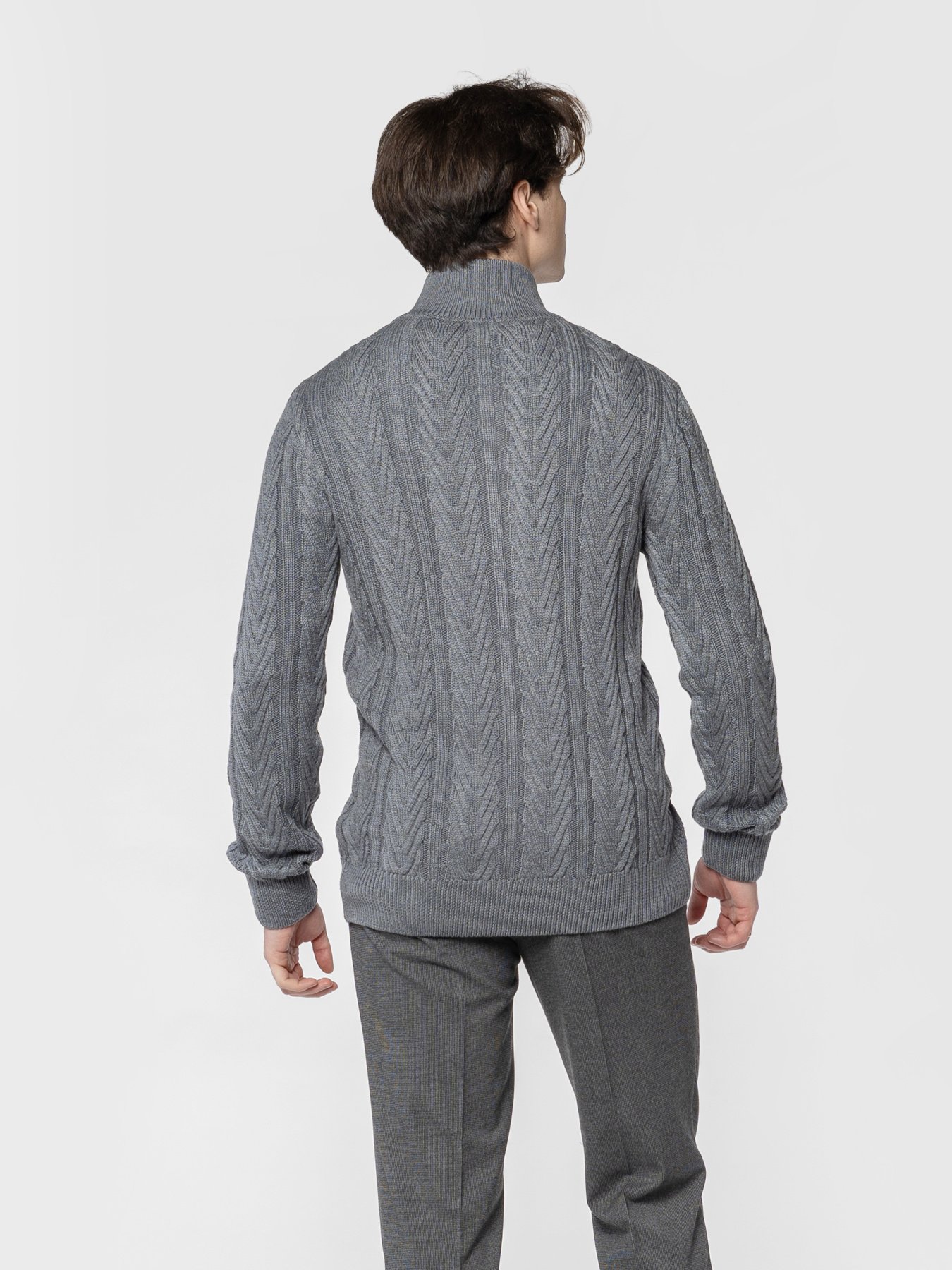 Кофта мужская M10.71.12.531 Arber серая с добавлением шерсти модель M10.71.12.531 Фото