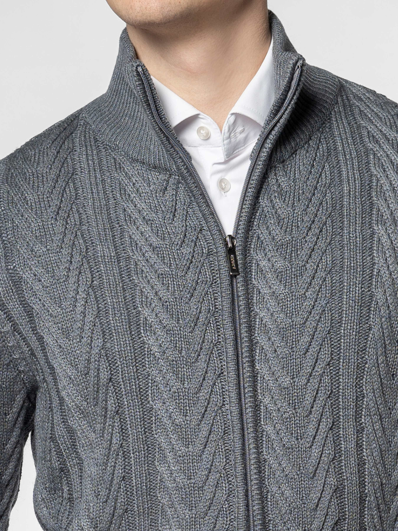Кофта мужская M10.71.12.531 Arber серая с добавлением шерсти модель M10.71.12.531 Фото