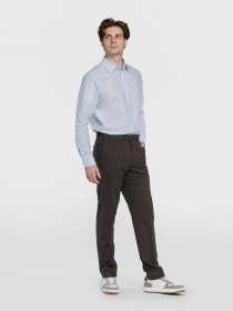 Чоловічі штани M31.03.38.531 Arber коричневі в клітку модель M31.03.38.531 Фото