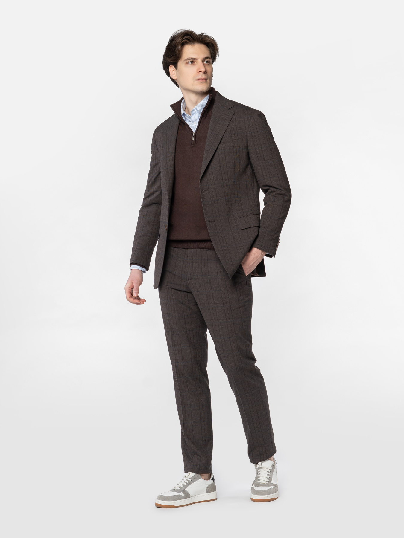 Мужской пиджак M32.03.38.531 Arber коричневый в клетку модель M32.03.38.531 Фото