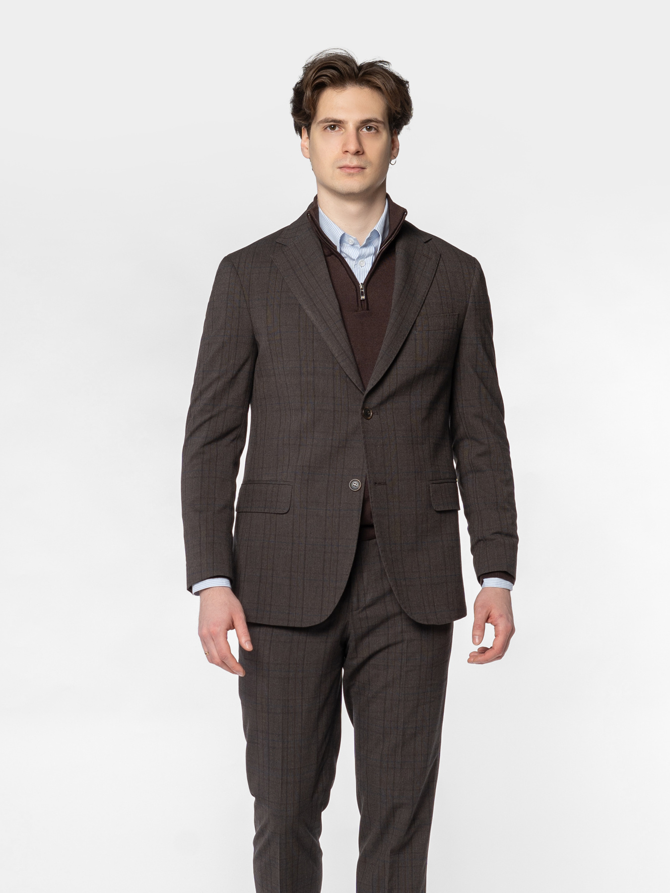 Мужской пиджак M32.03.38.531 Arber коричневый в клетку модель M32.03.38.531 Фото