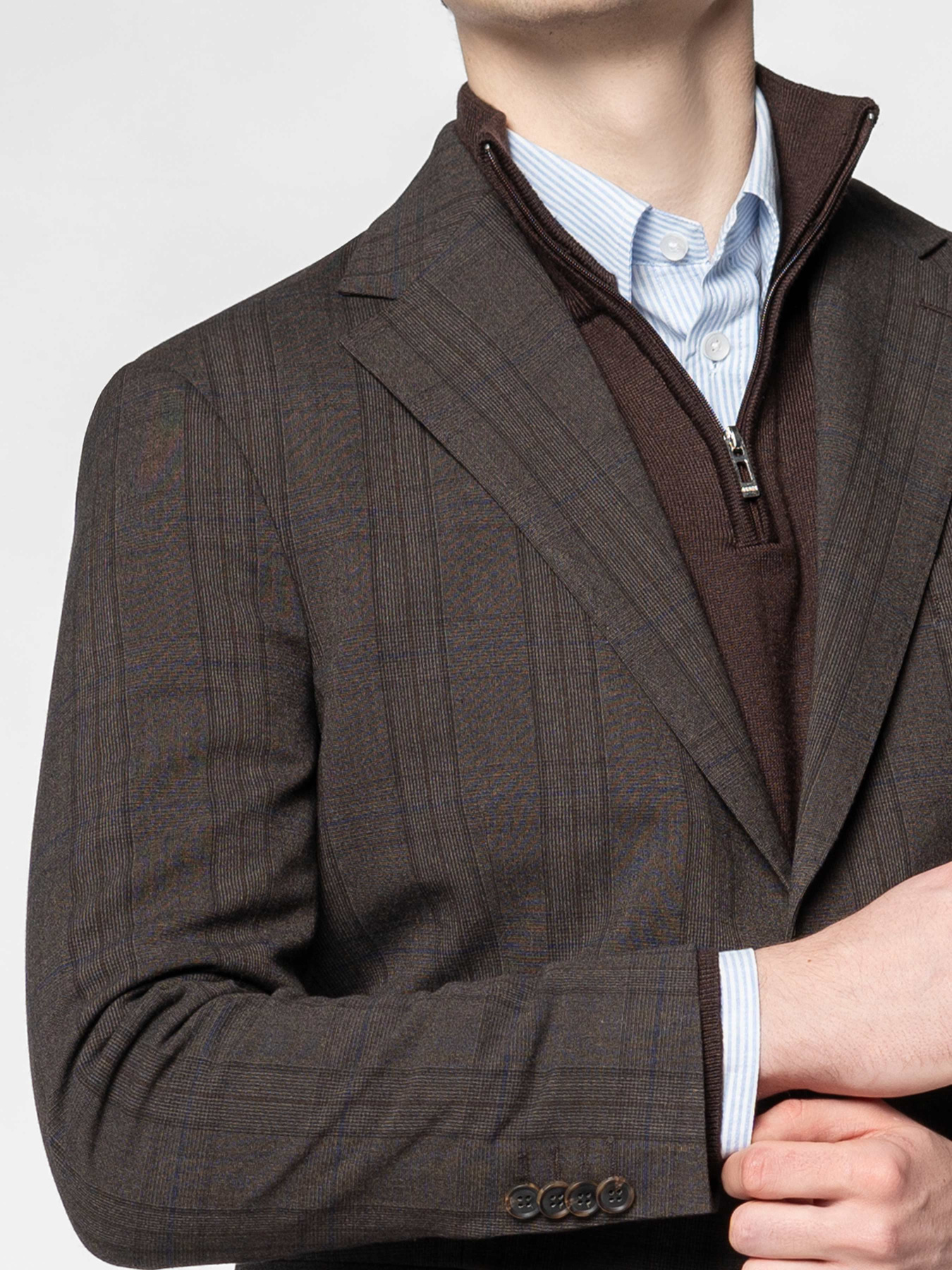 Мужской пиджак M32.03.38.531 Arber коричневый в клетку модель M32.03.38.531 Фото