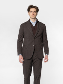 Мужской пиджак M32.03.38.531 Arber коричневый в клетку модель M32.03.38.531 Фото